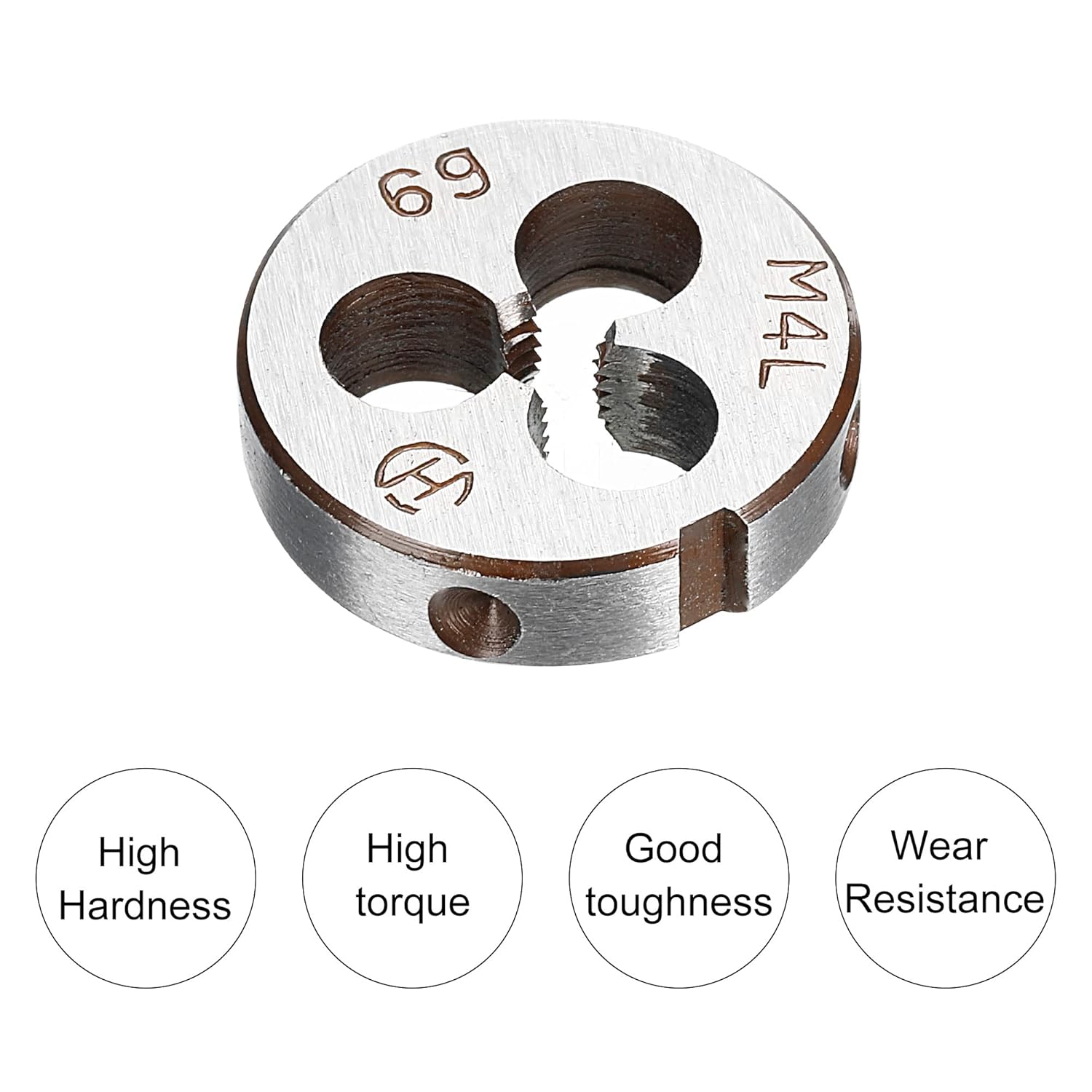 Tap and Die and Drill Bit Set, M4 x 0.7 Left Hand Thread Milling Tap and Round Die, 3.3mm Cobalt High Speed Steel Twist Drill Bit