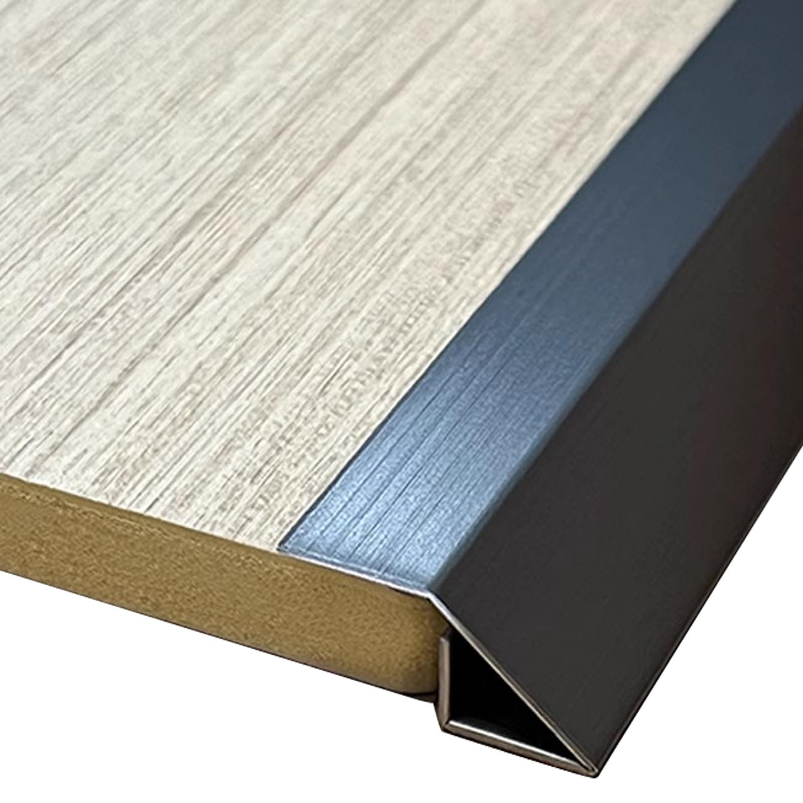 Door Threshold Strip High to Low Thresholds Trim for Hardwood Floor, Decorative Transition Edge Strip Bar for Tiles, Doorways Transition Flap for Entry Laminate(Gray,30mm (1 1/8"))
