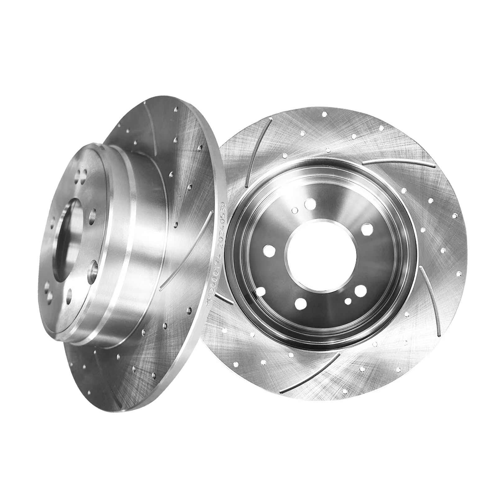 PM Auto Rear Drilled Slotted Brake Disc Rotors 284mm Replacement For 2010-2017 Hyundai Azera