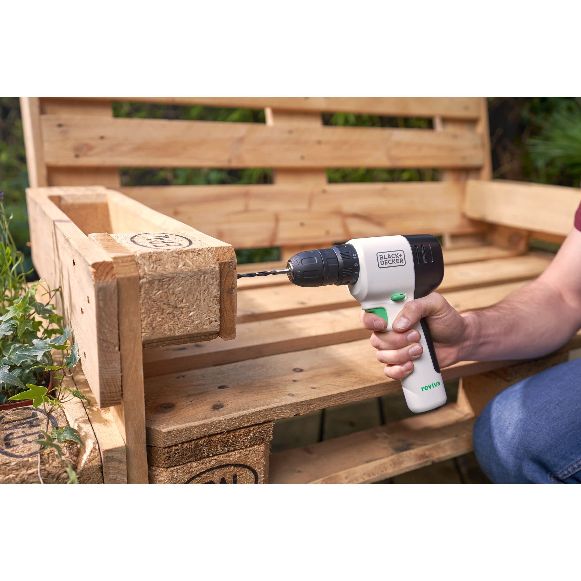 BLACK+DECKER REVIVA REVDD12A80-QW - Taladro atornillador 12V, Velocidad variable, 80 accesorios
