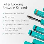 Thrive Causemetics Gel de sourcils semi-permanents, gel de soubassement teinté imperméable avec vitamine B5, Smudge-Proof, Long Lasting Définition, Vegan & Sans cruauté, Serena (Brun profond)