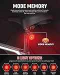 DARKBEAM Bike Tail Light with LED Display Screen, USB-C Rechargeable 6 Light Modes, IP55 Waterproof Bicycle Taillight for Night Riding, Super Bright Rear Bike Light for Road Mountain, Cycling