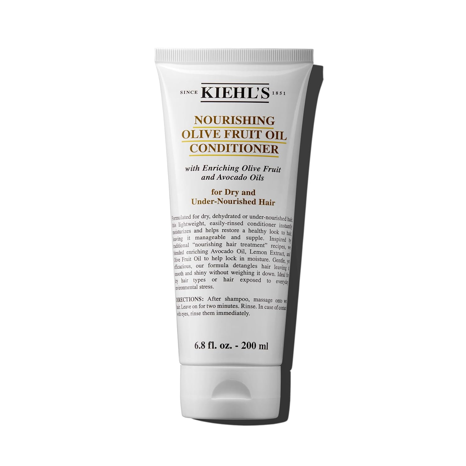 Kiehl's Nourishing Olive Fruit Oil Conditioner, Moisturizing Hair Conditioner for Dry & Damaged Hair, Promotes Shine, Helps Detangle, Lightweight Formula, with Avocado Oil & Lemon Oil