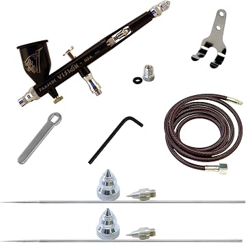 Paasche TGX-3AS Double Action Gravity Feed Airbrush with .20, .25, .38mm Heads Made in the USA