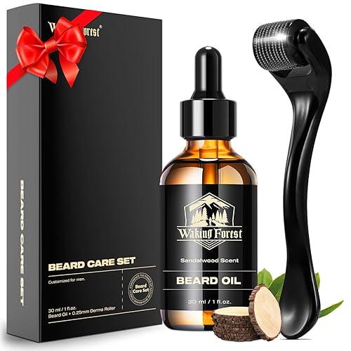 Kit de crecimiento de barba para hombres, kit de cuidado de la barba de lujo para hombres, aceite de barba, lavado y acondicionador de barba, peine