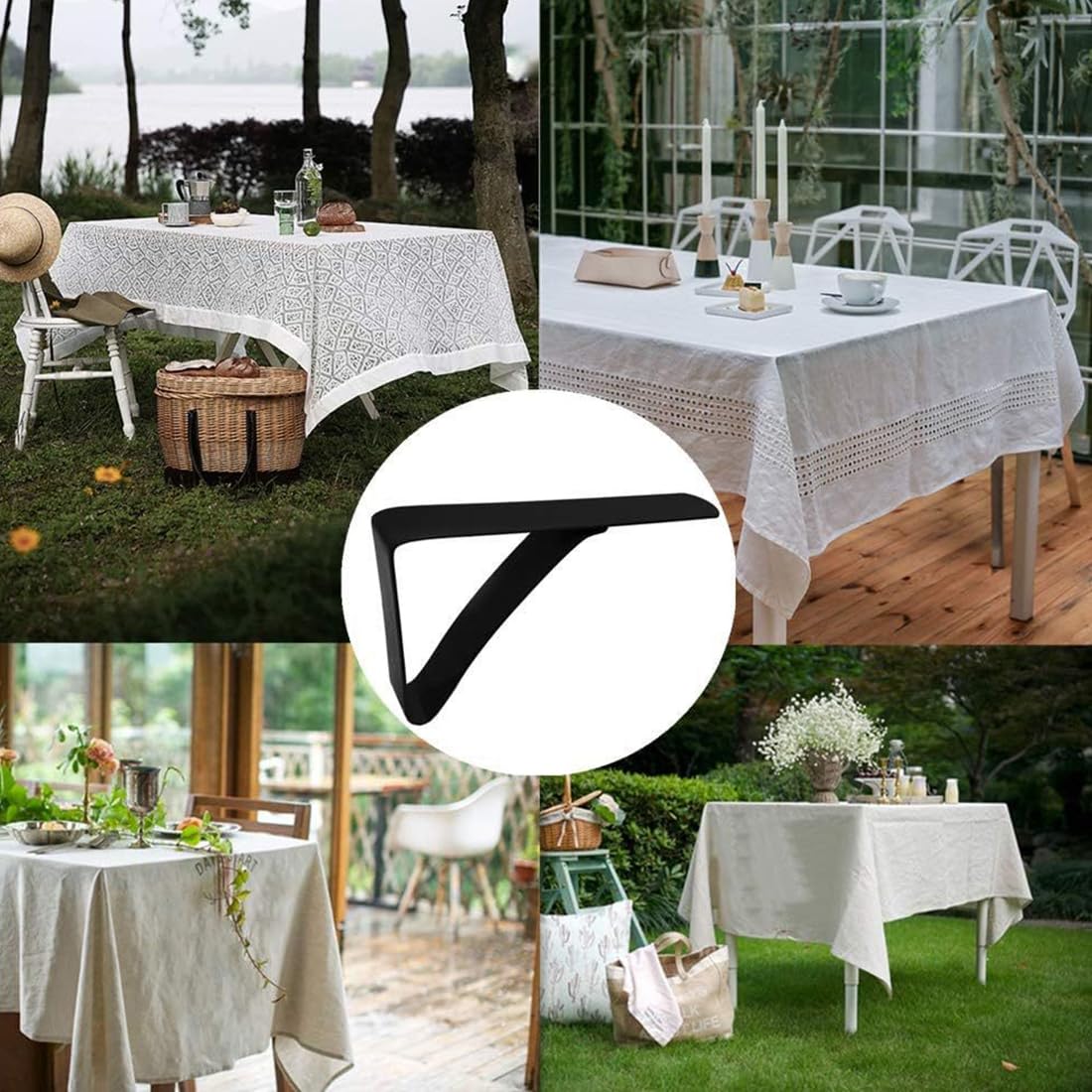 12 Clip Ferma Tovaglia In Acciaio Inox - 7x8 Cm, Per Tavoli Da Picnic, Matrimoni E Feste All'Aperto - Foto 3