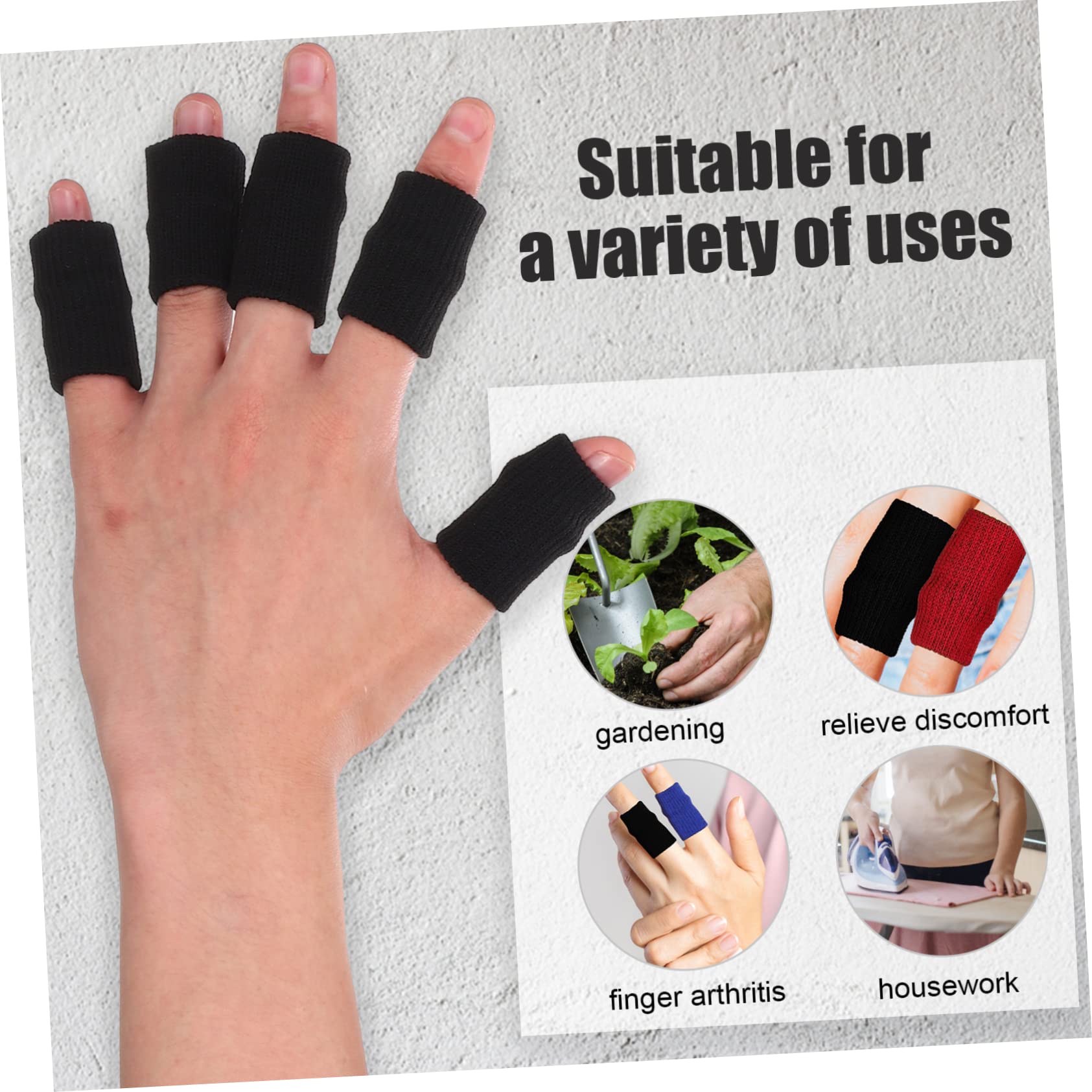 ERINGOGO 40pcs Finger Compression Sleeves Elastic Support for Swollen Broken Fingers for for Athletes and Everyday Use Multi-Color Skin Tone