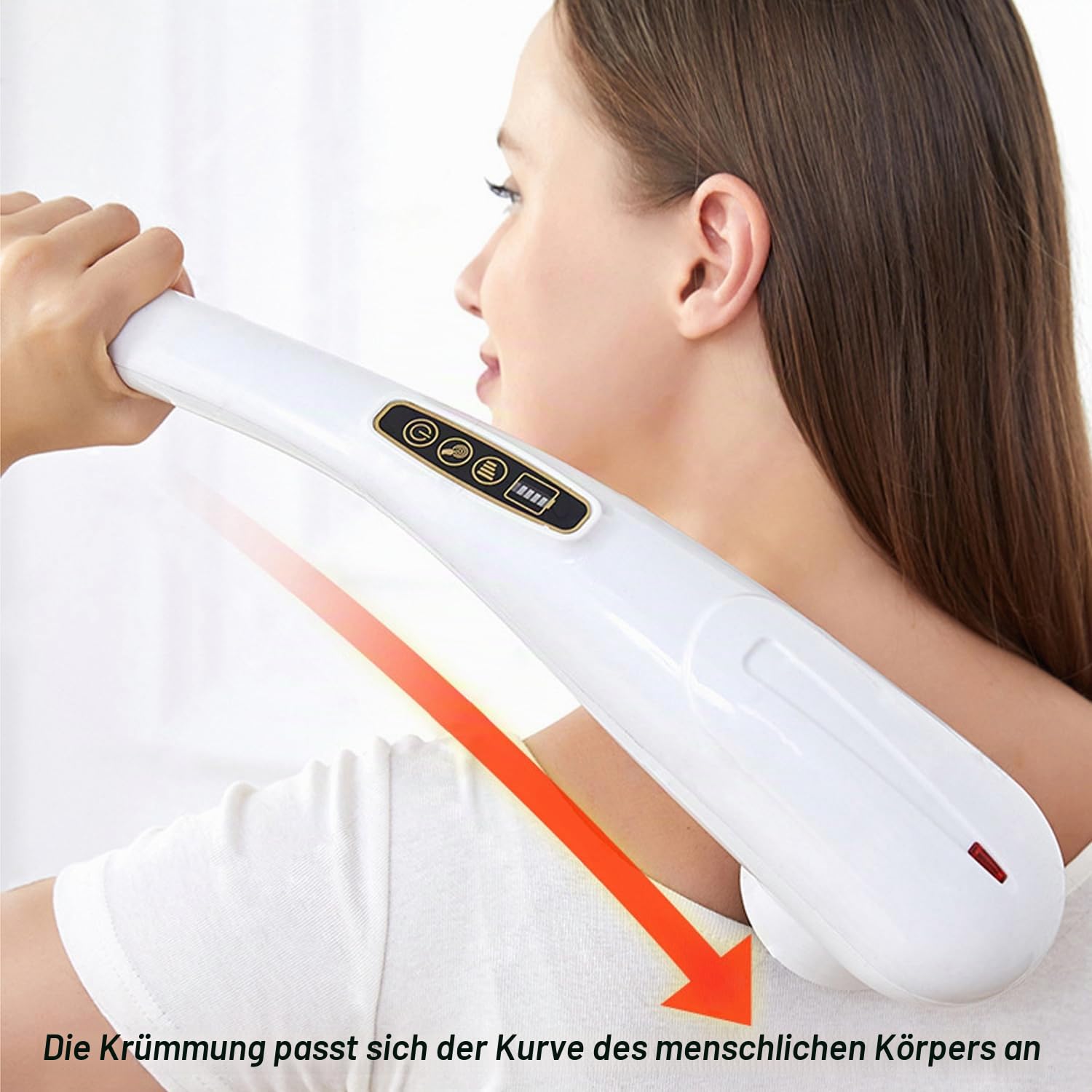 Elektrisches Handmassagegerät für Tiefengewebe, kabelloses Percussion-Massagegerät, 8 Aufsätze, Ganzkörper-Schmerzlinderung