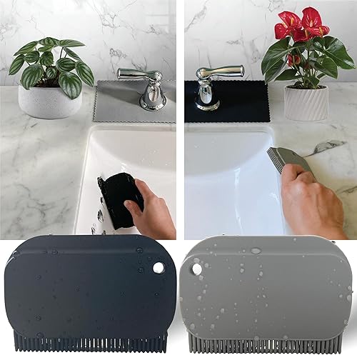 Aha Homeware - Cepillo de silicona para fregadero, cepillo pequeño para escobilla de goma limpia derrames húmedos y secos, mini cepillo de silicona