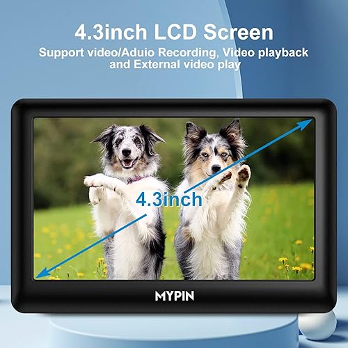 Miniatura 2 de MYPIN Convertidor de video a digital, caja de captura de video AV de 4.3 pulgadasreproductor de video, grabación de video de VHS, HI8, videocámara,