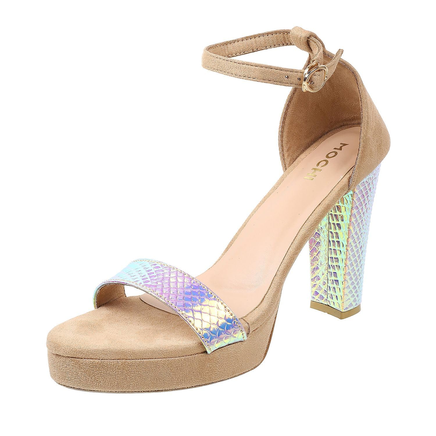 Mochi Women Beige Synthetic Leather Fashion Heel Sandal UK/8 EU/41 (34-141) (B0CBSM7Q52) Amazon Price History, Amazon Price Tracker