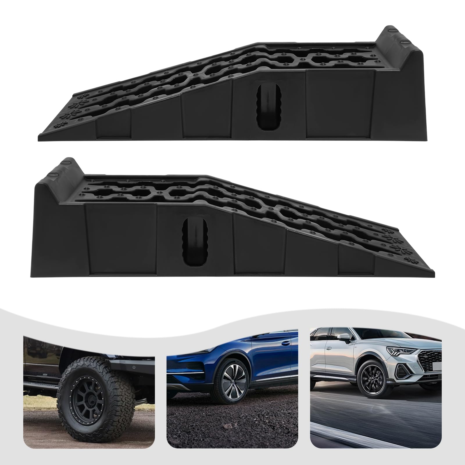 Rampa de carga para automóviles, 2 rampas de carga pesada, plataforma de entrada de coche, capacidad de carga 7T para caravanas, remolques, garajes, talleres, cambios de aceite y reparación