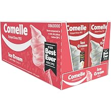 Comelle Vanilla Ice Cream Mix   12 x 1 Litre Pack | Ready-to-Use Creamy Soft Serve Mix | Premium Vanilla Dessert Base