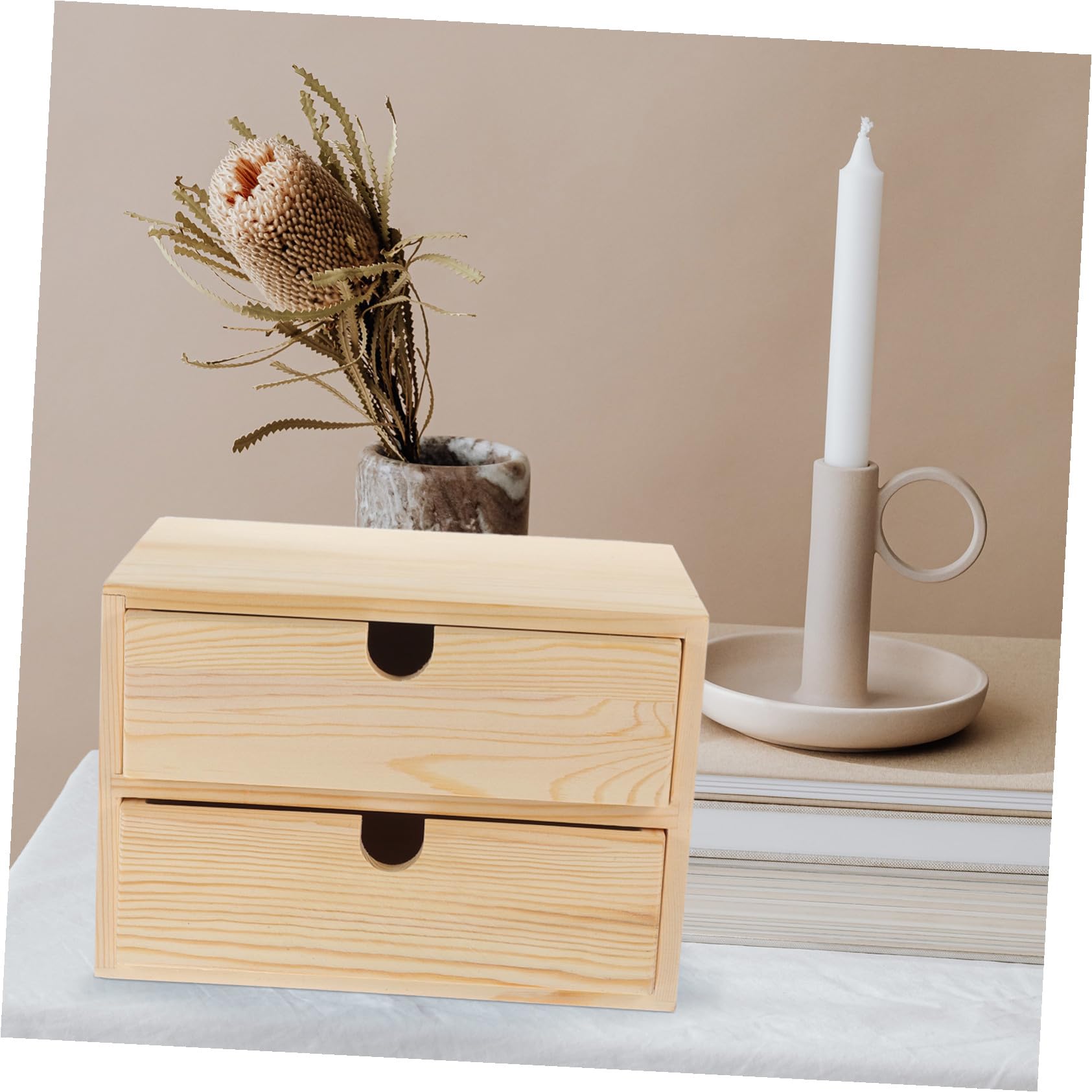 TOYANDONA Scrivania in Legno Scatola Portaoggetti Da Scrivania Contenitore Per Cassetti Organizzatore Per Trucchi Da Tavolo Contenitore Per Casa