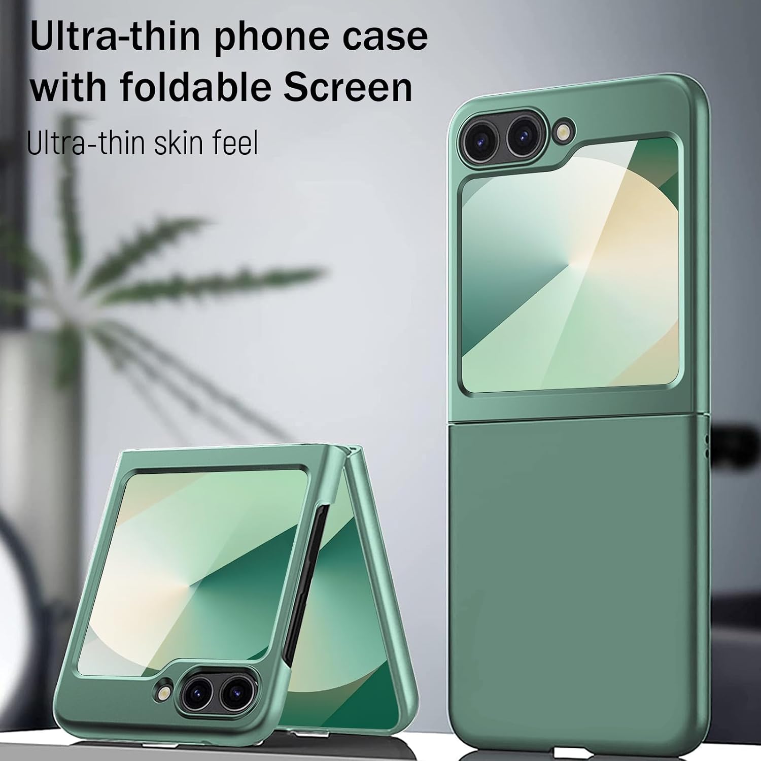 Galaxy Z Flip 6 Case for Samsung Galaxy Z Flip6 6.7-inch, Ultra Thin Z Flip 6 Phone Case [Silky Touch] Hard PC Matte Back Cover Slim Anti-Scratch Protective Cases for Samsung Z Flip 6 5G (Green)
