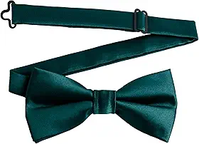 Gravata borboleta lisa pré-amarrada ajustável para homens