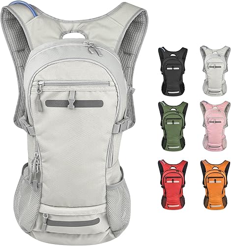 Zavothy Mochila de hidratación resistente al agua de 18 litros para bolsa de agua de 2L3 litros - Compartimento oculto para casco y cubierta de