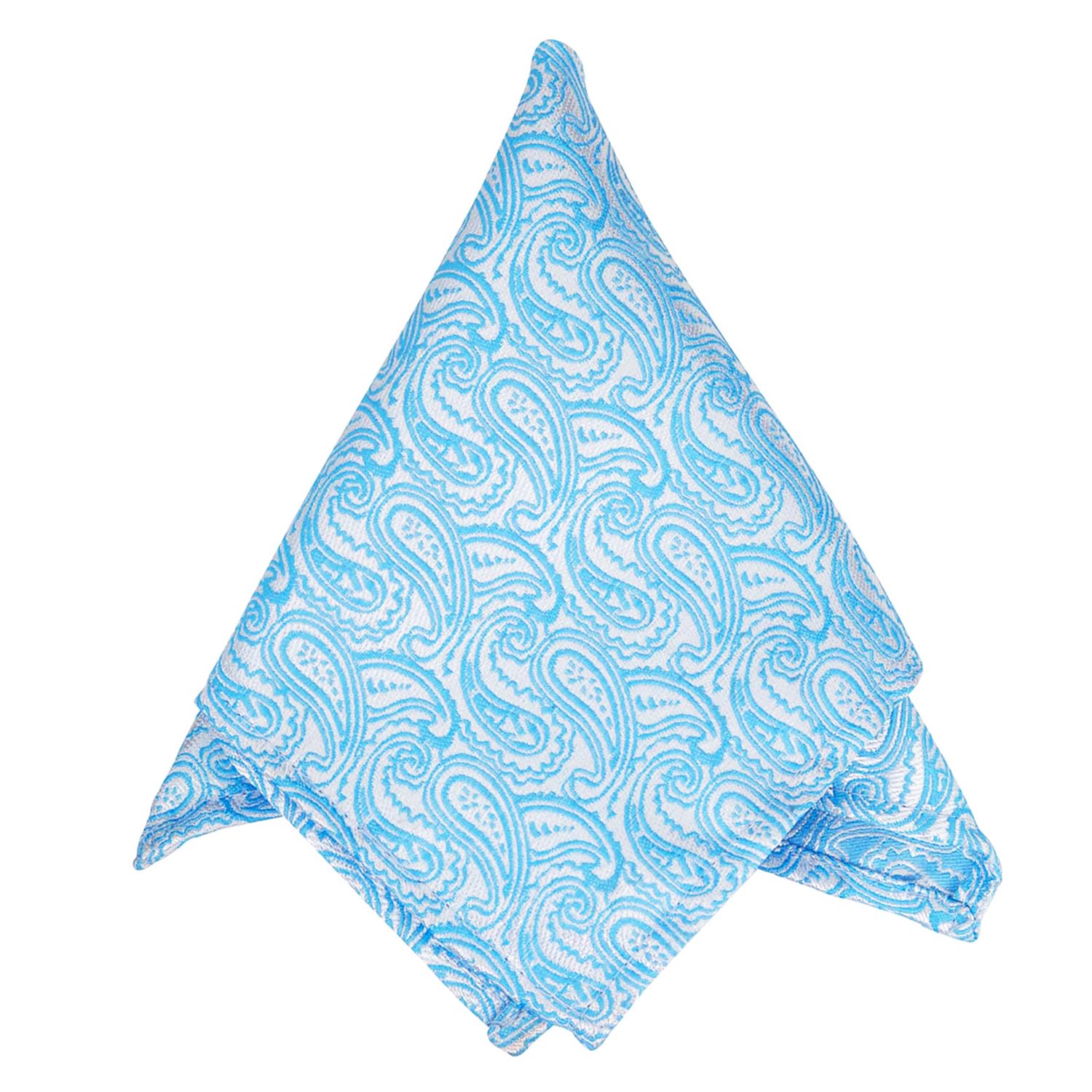 to the nines Men's Blue Paisley Microfiber Pocket Square-picture-33