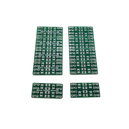 Miniatura 36 de Módulo de PCB SMD a DIP Breakout, 8 pines, SOIC a DIP Cabezal adaptador con resistor SMT integrado y/o almohadillas de condensador - 10 piezas