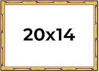 Vista 196 de Poster Palooza Marco de madera maciza de bambú dorado de 12 x 8 pulgadas con acrílico UV, respaldo de tablero de espuma y accesorios para colgar