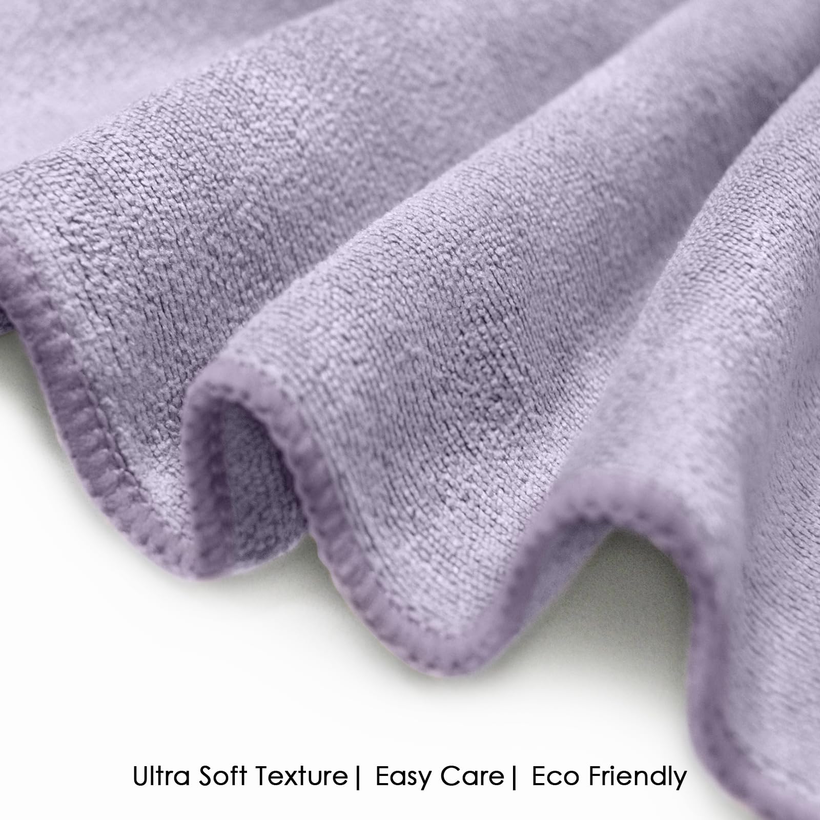 HOUSSE Natural Microfiber Face Towel Dapple Grey | Quick Dry Makeup Remover | Antimicrobial Bamboo Blend | Eco-Friendly 450 GSM | Soft Touch Set | 30x30 cm | Pack of 4 4