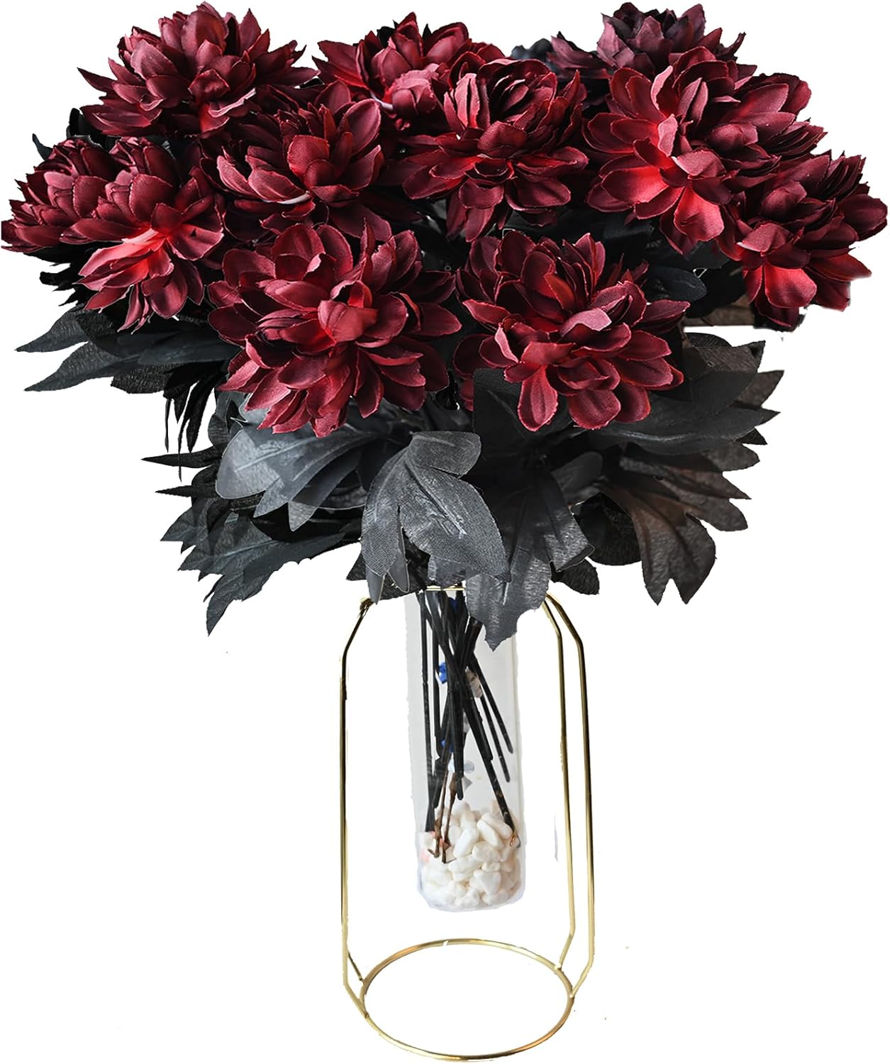 LVLF0R 12Pcs Artificial Dahlia Flowers, Silk Dahlia Flower