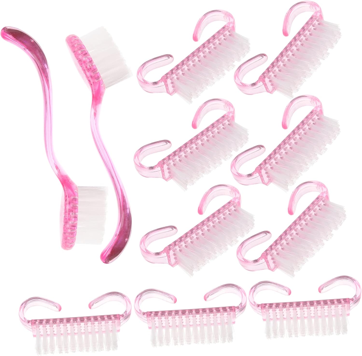 CANIGHT 1 Set Nail Cleaning Brush Kit Nail Brush for Cleaning Fingernails Nail Dust Cleaner Brush Nail Cleaner Tool Nail Brushes for Cleaning Fingernails Nail Cleaning Brushes Random Color