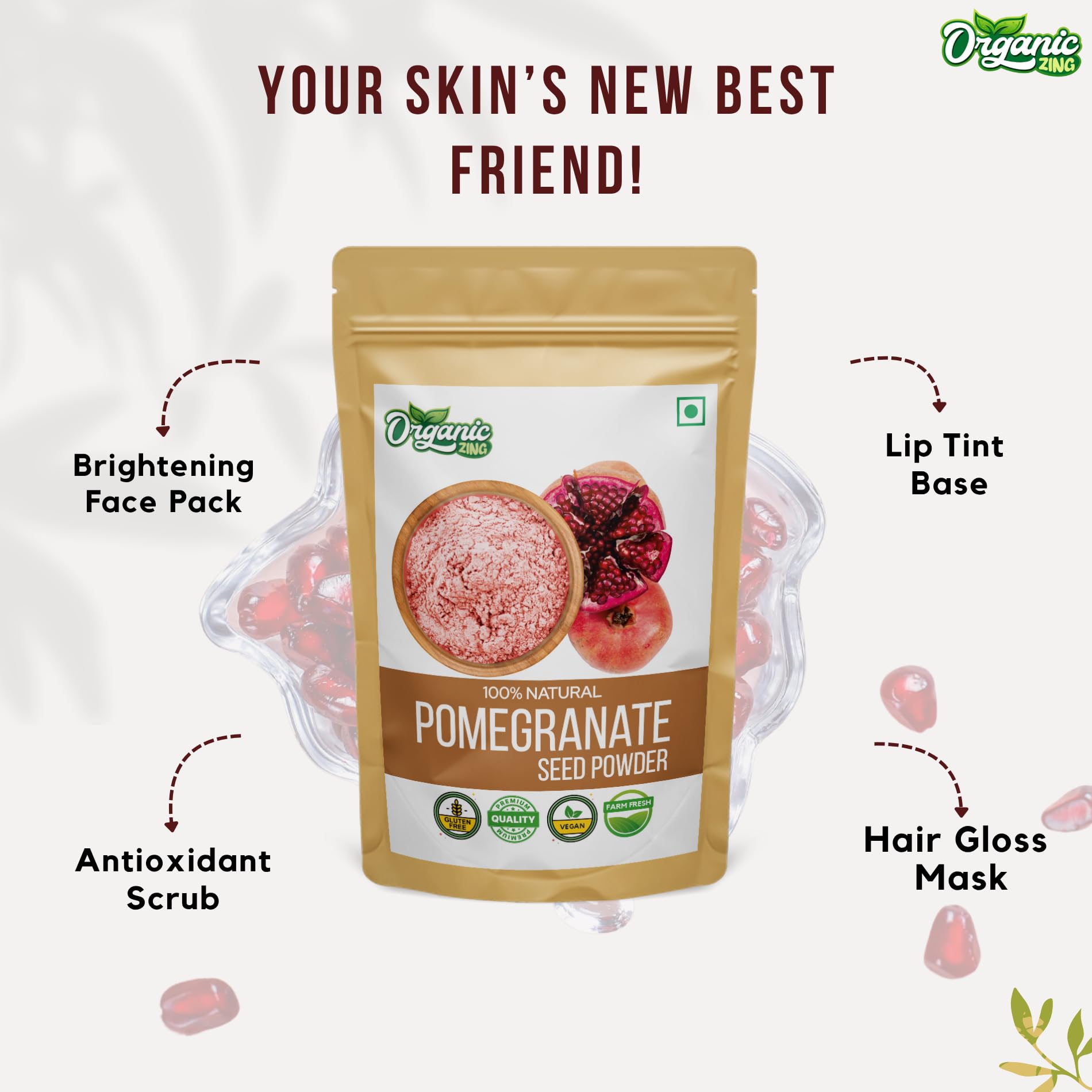 Organic Zing Natural Pomegranate Seed Powder | Plant-Based Superfood | Vegan, Gluten-Free, Farm Fresh | 454g — Amazon image 5