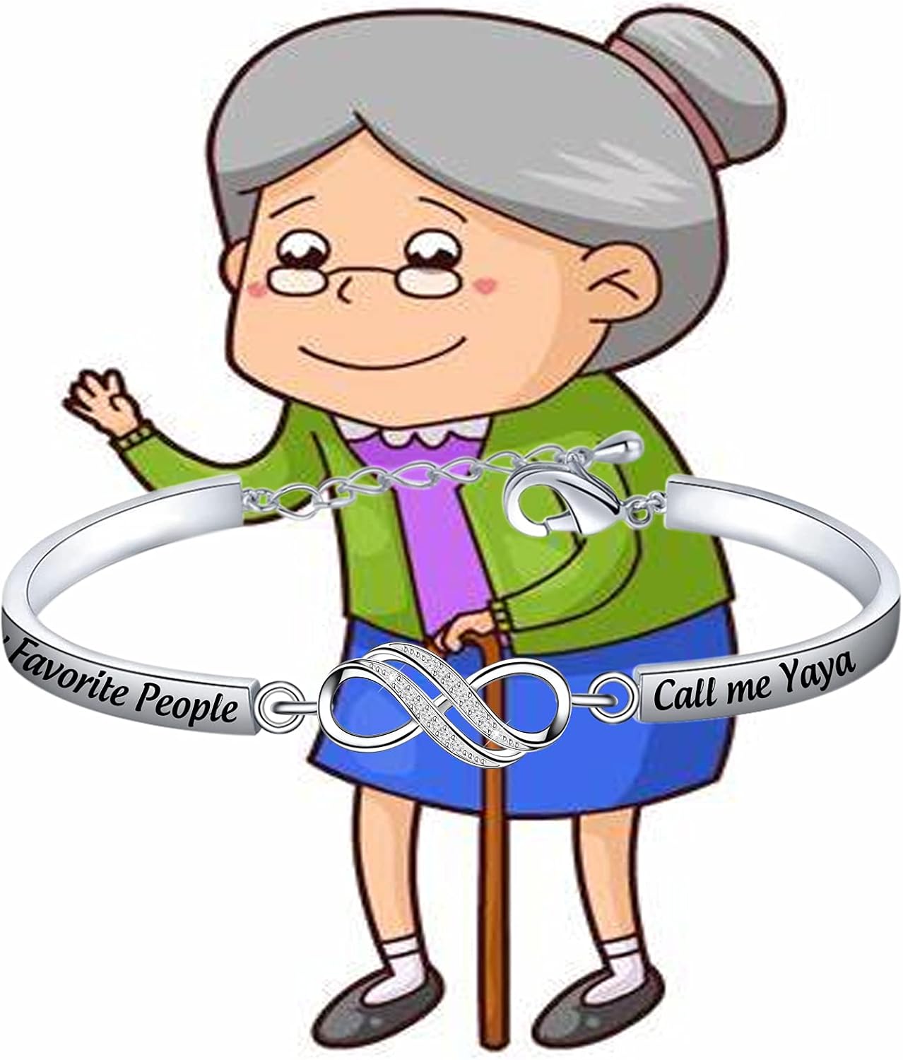 BEKECH Yaya Grandmother Gift My Favorite People Call Me Yaya Bracelet Mother’s Day Jewelry for Greek Grandma Yaya Yiayia Bracelet Yaya Birthday Gift - Image 6