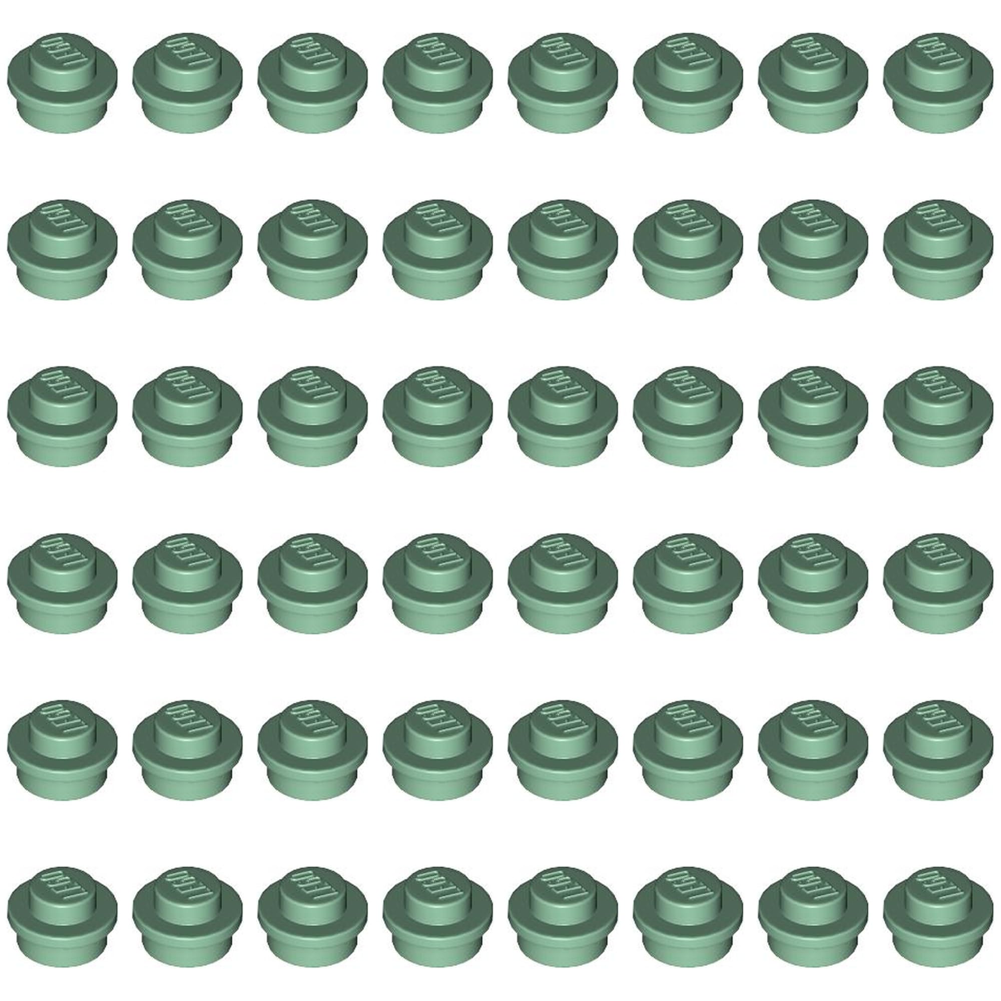LEGO Plate, Round 1 x 1, Part 4073 (Sand Green, 10, Bricks)