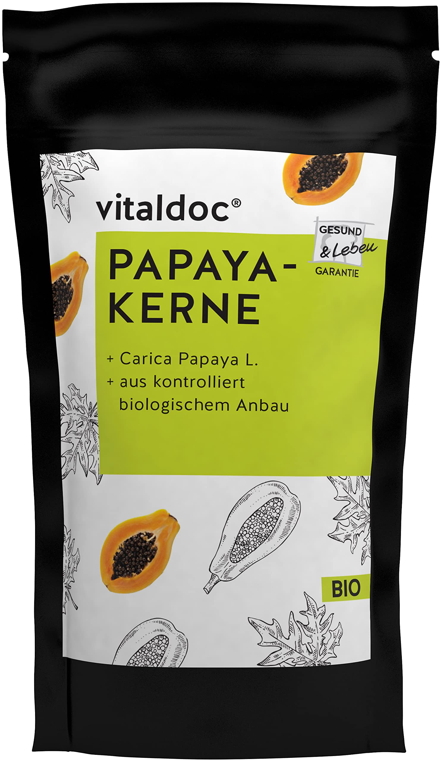 Gezond + leven papaya pitten 30g (biologisch, ruw, veganistisch