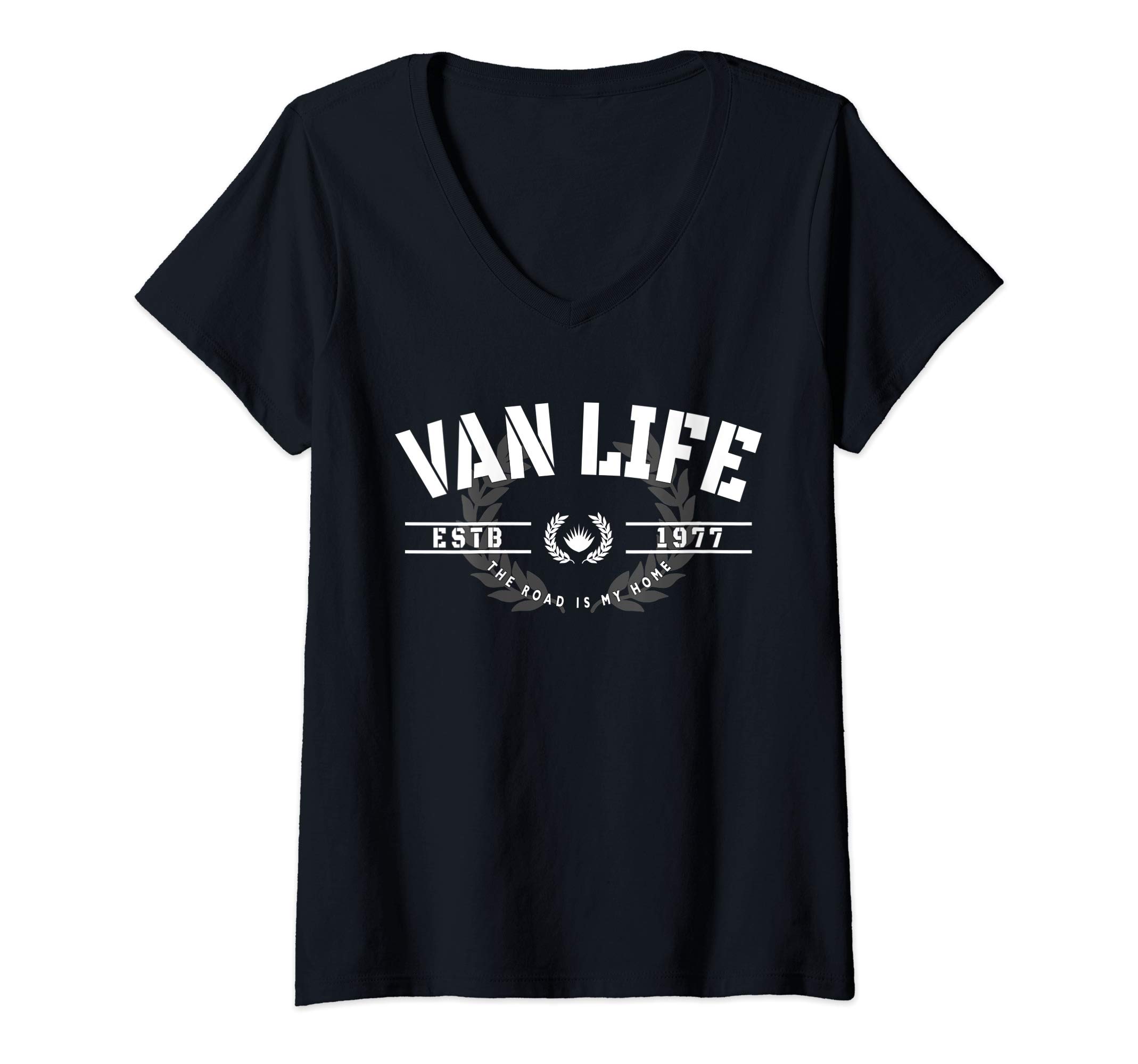 Womens Van Dweller Clothing & Van Life Apparel - Van Life V-Neck T-Shirt