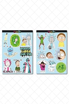 Rick And Morty Temalı Sticker Etiket Seti 2 - Laptop Notebook Telefon