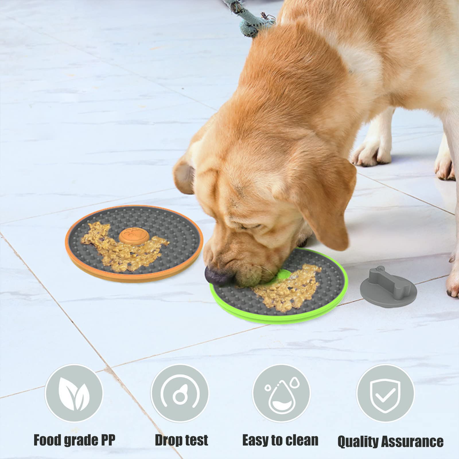 Leckmatte Für Hunde – Langsame Fütterung & Angstlinderung | BPA-frei, Spülmaschinengeeignet | Mit Schaber & Bürste