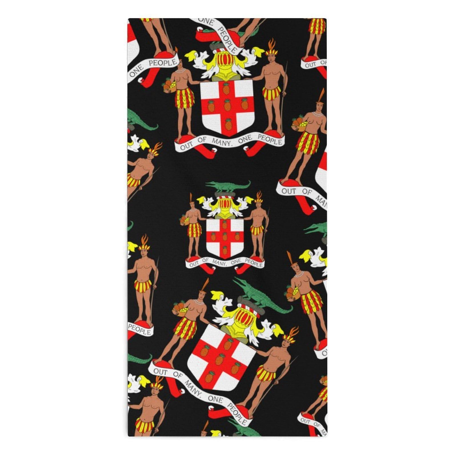 NCLQVJXZKHW Coat Arms of Jamaica Hand Towels Soft Face Towel Gym Bathroom Travel Hotel 13"x28"