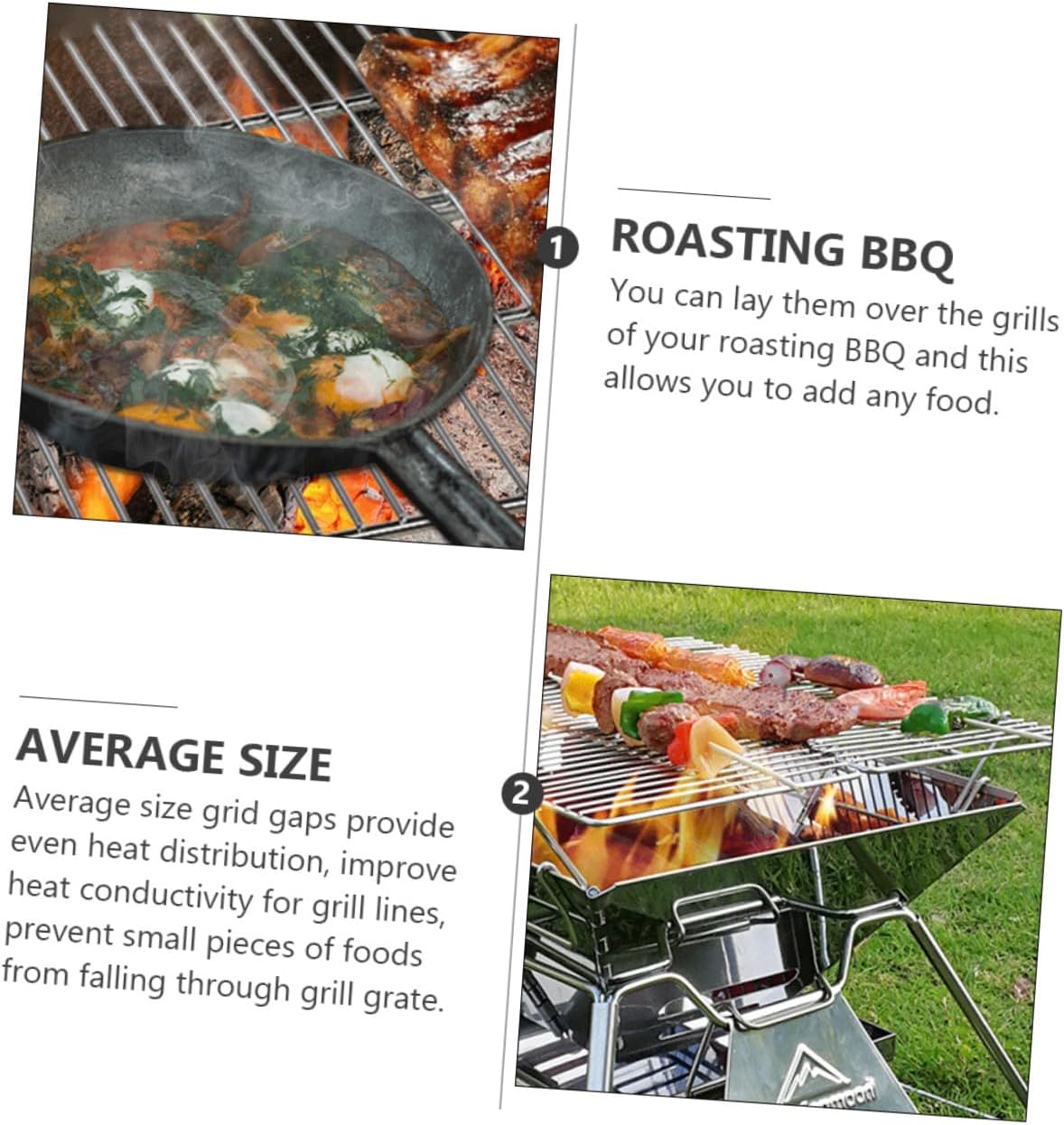 Portable Stainless Steel Folding Camping Grill Compact Barbecue Tool for Outdoor Cooking Easy to Install for Picnics Travel and Tailgating