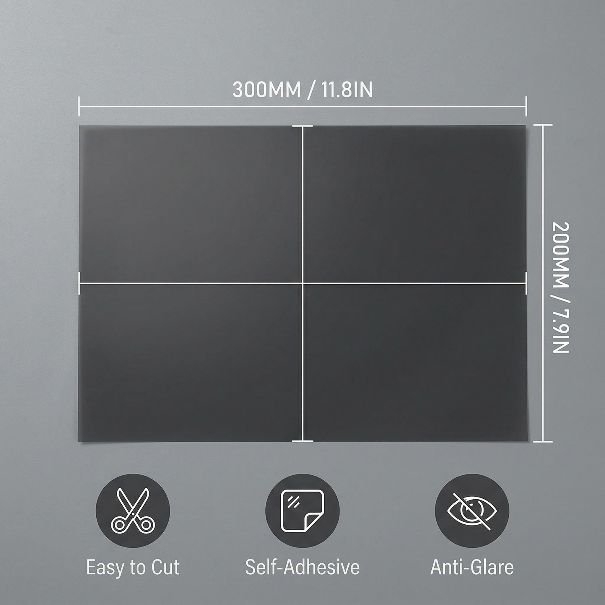 BAUCH 2 Pezzi Pellicola Polarizzata Lineare 200x300mm, Foglio Polarizzatore per Riparazione Schermo LCD, Monitor e Cruscotto Moto, Filtro Ottico Senza Colla per Esperimenti di Fisica e Fotografia