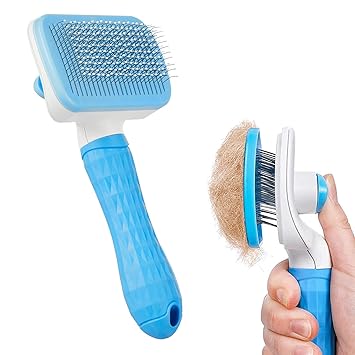 Slicker Dog Comb Brush Pet Grooming Brush Daily Use to Clean Loose Fur & Dirt Great for Dogs and Cats with Medium Long Hair Dog Hair Deshedding Brush Dog Hair Brush