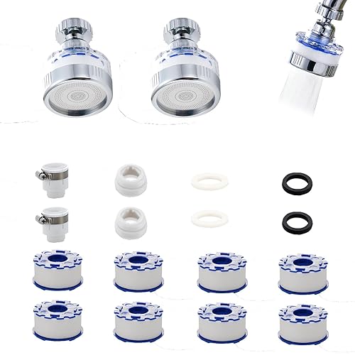 Miniatura 6 de Filtro de grifo de cocina, rotación de 360° para agua del grifo de cocina del hogar, a prueba de salpicaduras y filtro de aumento de presión para