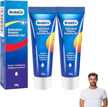 BruteCo Redundant Prepuce Corrector Gel,Correction Gel for Excessive Foreskin,Gentle Solution,2.0 Enhanced Efficacy2PCS