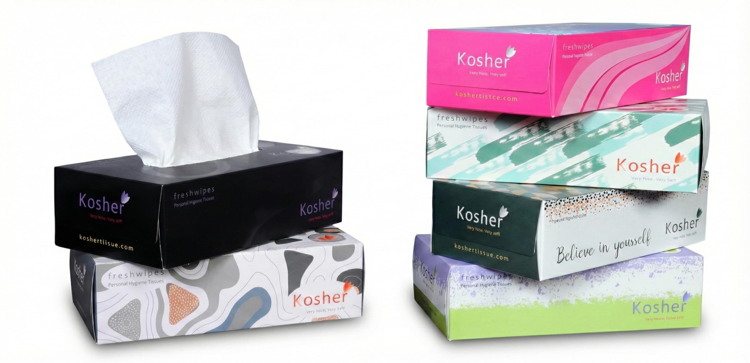 Kosher Facial Box tissue Pack of 6, 2 Ply, 100 Pulls each - Pack of 6 (total 600 pulls)-image-38