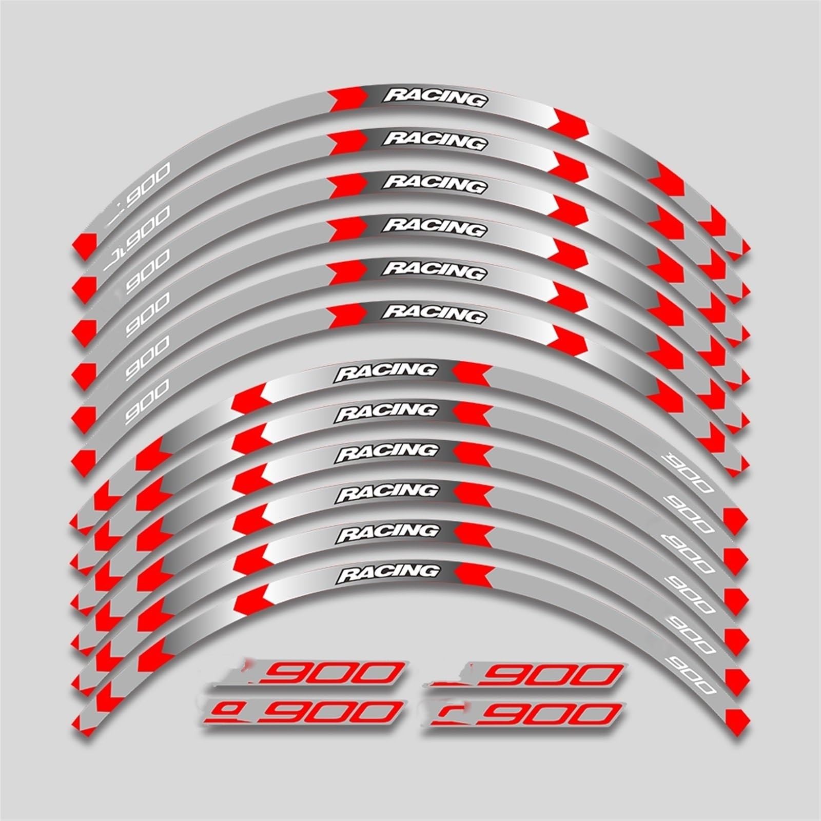 Motorcycle Front and Rear Wheel Hub Decal Set Improved Decoration Rim Reflective Stickers for Kawasaki Z900 Z 900 Decorative(Color4)