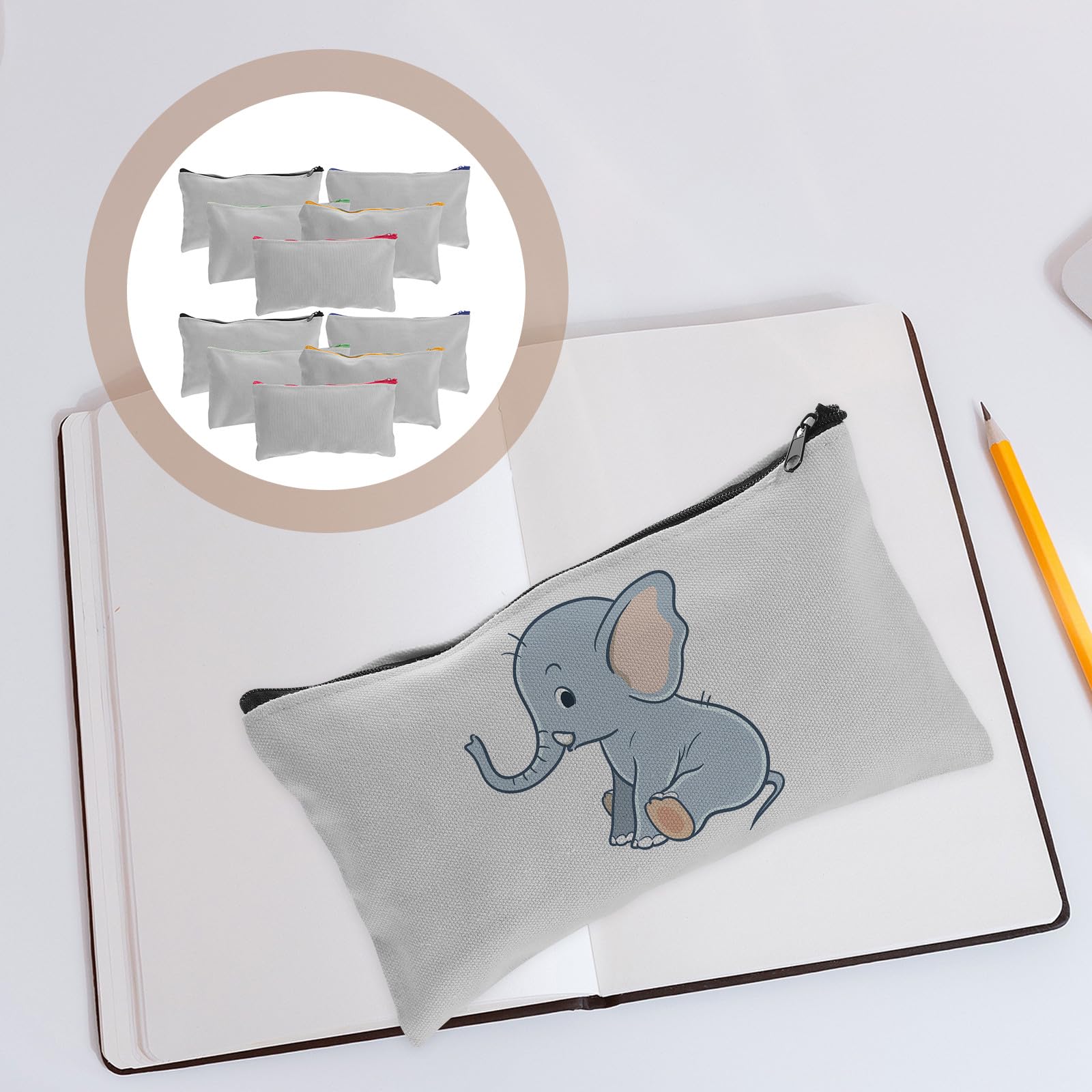Astuccio in Tela Cerniera 15pezzi per Decorazioni Scuola, DIY