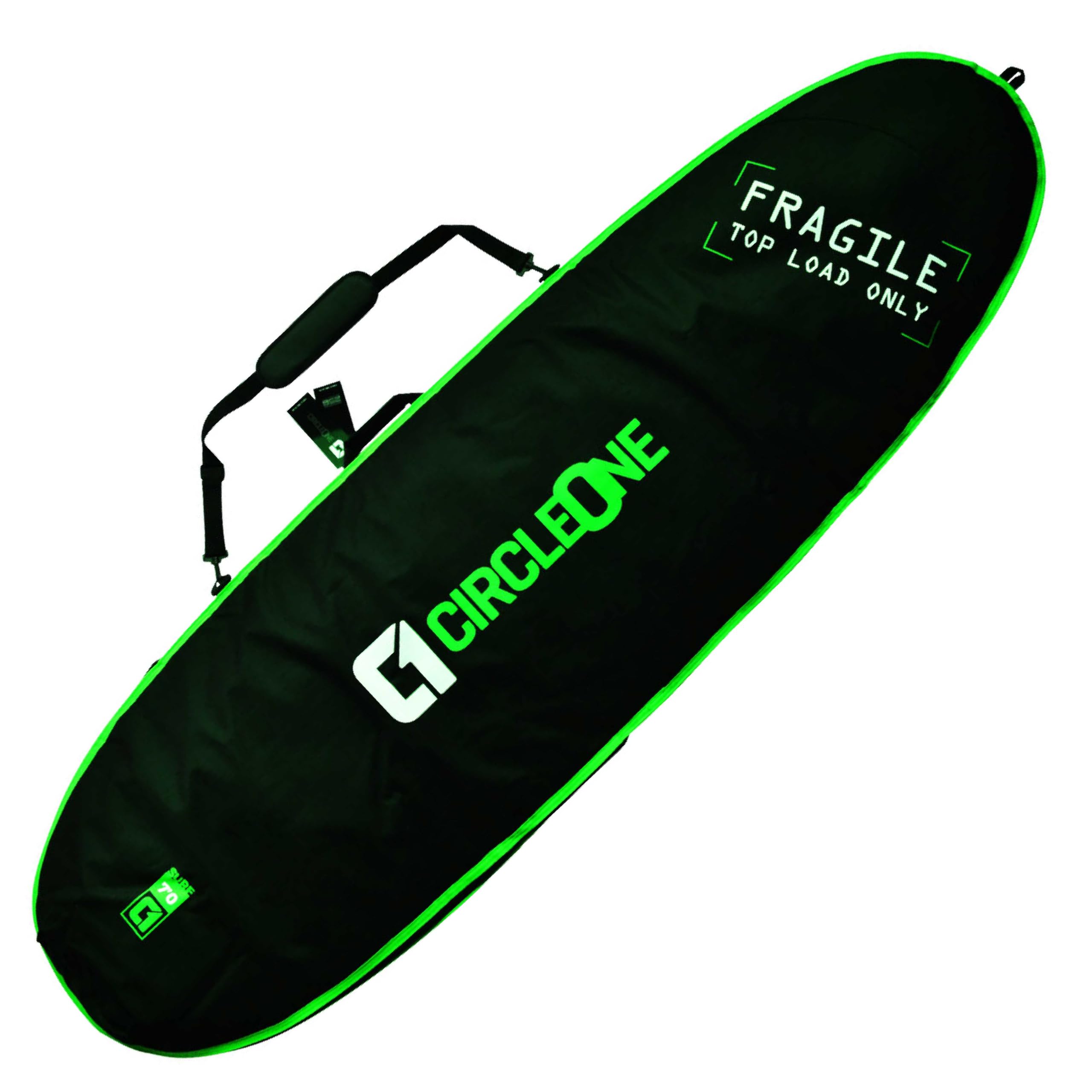 Circle One Surfboard Travel Bag – Single Board Padded Carry Bag, Green, 7ft 6inch