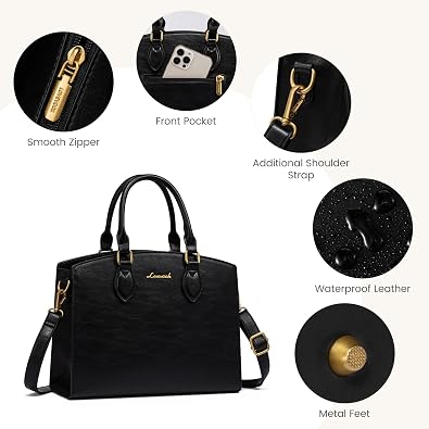 LOVEVOOK Purses and Handbags for Women, Vintage Tote Shoulder Bag Trendy, PU Leather Satchel Bag, Medium Ladies Hand Bag