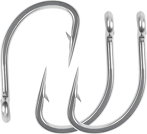 Ganchos de cebo vivo para agua salada, 50 piezas O'Shaughnessy Live Bait Ganchos de mango corto con puntos en línea de pesca J ganchos tamaño 1#-50