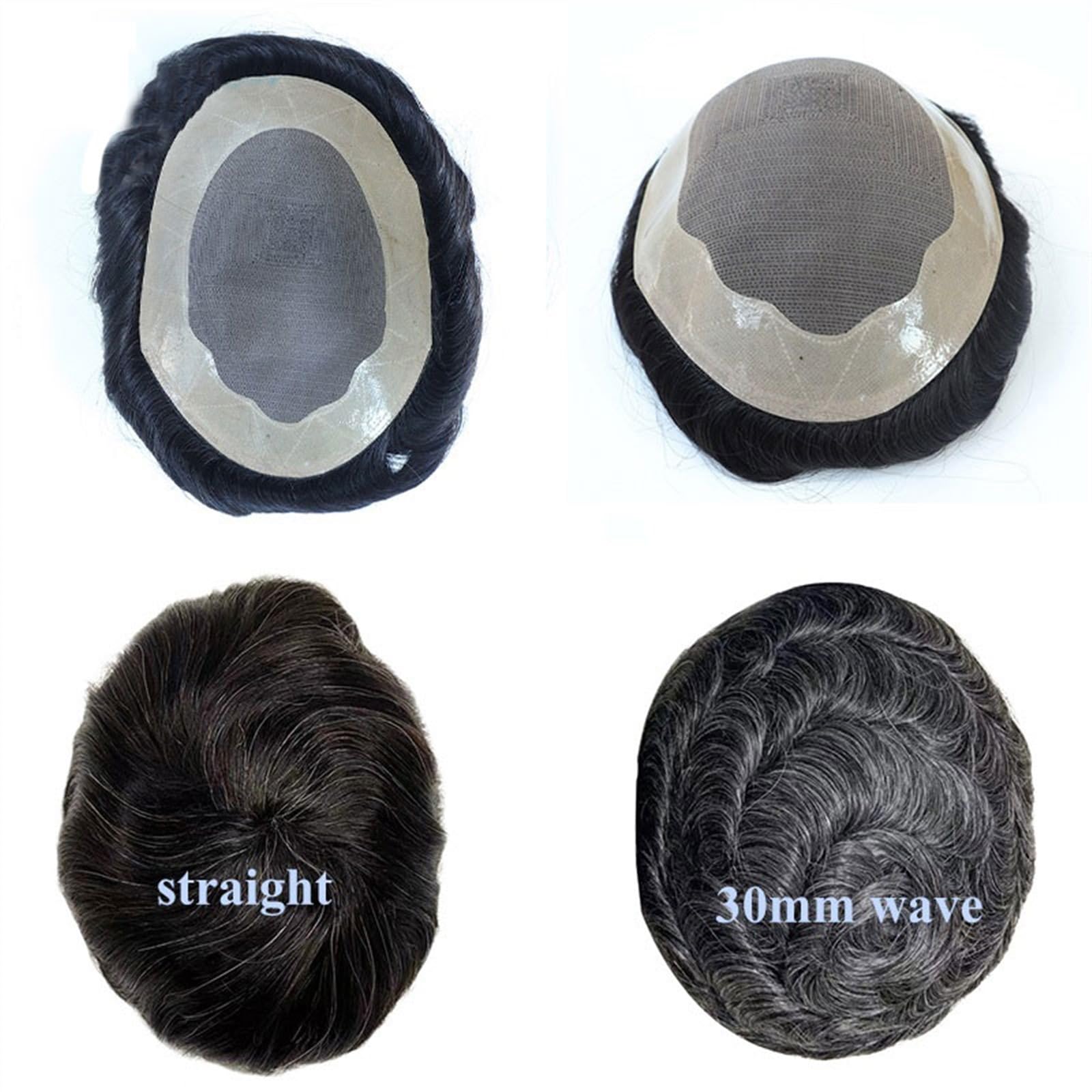 Peruka męska Mono Npu, peruka męska, tupet, delikatna, trwała proteza kapilarna, 15 cm, ręcznie robiona peruka męska, indyjski system zastępczy ludzkich włosów, tupeta dla mężczyzn (#2)