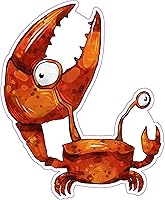 Vista 1 de Wickedgoodz Divertida calcomanía de vinilo de cangrejo – Adhesivo para parachoques de playa – para laptops, vasos, ventanas, coches, camiones paredes