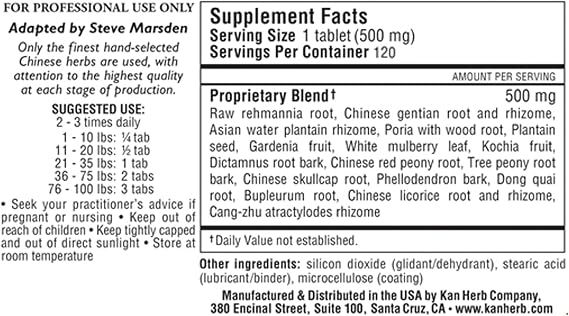 Kan Herbs - Damp Heat Derma Relief 120 tabs