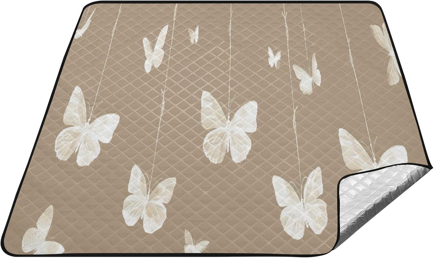 Graffiti Butterfly Pattern Family Outdoor Waterproof Durable Picnic Blanket Outdoor Beach Blanket Foldable Suitable for Picnic, Beach, Camping, Travelling